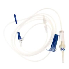 TrueCare Biomedix IV Pump Set TrueCare Pump 1 Port 10 Drops / mL Drip Rate Without Filter 102 Inch Tubing Solution, 50/BX