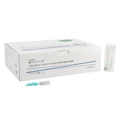 McKesson Prevent HT Blood Collection Needle with Holder 21 Gauge 1-1/4 Inch Needle Length Safety Needle Without Tubing Sterile, 500/CS