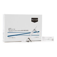 McKesson Prevent HT Blood Collection Needle with Holder 22 Gauge 1-1/4 Inch Needle Length Safety Needle Without Tubing Sterile, 500/CS