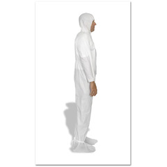 Truecare Cleanroom Coverall with Hood and Boot Covers 3X-Large White Disposable
