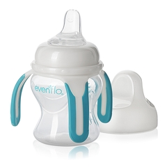 Evenflo Trainer Cup Evenflo Soft-Flo 5 oz. Clear / Teal Plastic / Silicone Reusable