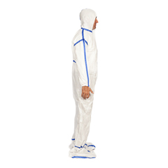 TrueCare Biomedix Cleanroom Coverall with Hood and Boot Covers Regular White Disposable Sterile, 20 per Case