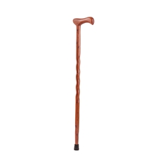 Mabis Healthcare Hiking Staff Brazos™ Wood 37 Inch Height Twisted Red Cedar Print, 1/EA