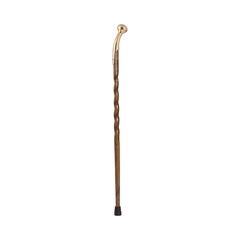 Mabis Healthcare Hiking Staff Brazos™ Wood 37 Inch Height Twisted Brown Oak Print, 1/EA