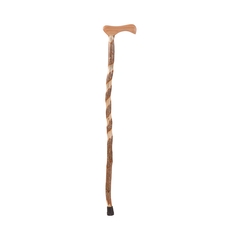 Mabis Healthcare Hiking Staff Brazos™ Wood 37 Inch Height Twisted Sassafras Print, 1/EA