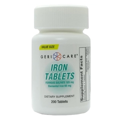 Geri-Care Mineral Supplement Geri-Care Iron 325 mg Strength Tablet 200 per Bottle, 1/BO