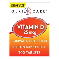 Geri-Care Vitamin Supplement Geri-Care Vitamin D3 1000 IU Strength Tablet 200 per Bottle, 12/CS
