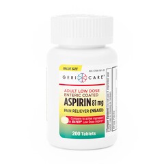 Geri-Care Pain Relief Geri-Care&reg; 81 mg Strength Aspirin Tablet 200 per Bottle, 12/CS