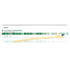 McKesson Foley Catheter 2-Way Standard Tip 5 cc Balloon 14 Fr. Silicone Coated Latex, 10/BX