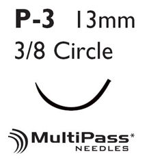 J & J Healthcare Systems Absorbable Suture with Needle Coated Vicryl Polyglactin 910 P-3 3/8 Circle Precision Reverse Cutting Needle Size 4 - 0 Braided, 36 per Box