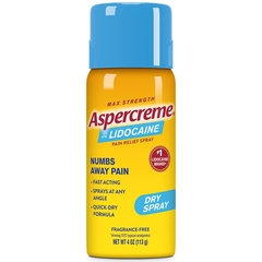 Aventis Pharmaceuticals Topical Pain Relief Aspercreme&reg; Max 4% Strength Lidocaine Spray 4 oz.