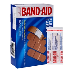 MON115847EA - Johnson & Johnson - Adhesive Strip Band-Aid 1 x 3" Fabric Rectangle Tan Sterile, 1/EA