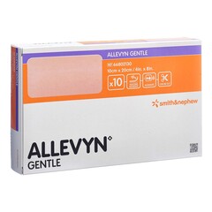 Smith & Nephew Foam Dressing Allevyn Gentle 4 X 8 Inch Without Border Film Backing Silicone Adhesive Rectangle Sterile, 40/CS