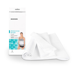 McKesson Abdominal Binder Small / Medium Hook and Loop Closure 30 to 45 Inch Waist Circumference 9 Inch Height Adult, 1/EA