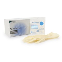 Innovative Healthcare Corporation Surgical Glove NitriDerm Size 7.5 Sterile Nitrile Standard Cuff Length Fully Textured White Chemo Tested, 200 EA/CS