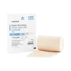 MON471792CS - McKesson - Elastic Bandage 3 X 5 Yard Hook and Loop Closure Sterile, 36RL/CS