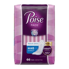 Kimberly Clark Professional Bladder Control Pad Poise 10.47 Inch Length Moderate Absorbency Absorb-Loc Core One Size Fits Most Adult Female Disposable