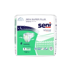 TZMO Seni&reg; Super Plus - Small Incontinence Briefs, Disposable, Unisex, Adult, Heavy Absorbency, 4PK/CS