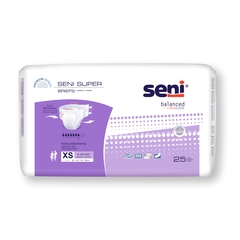 TZMO Seni Super Unisex Adult Incontinence Brief, x-Small, Disposable, Heavy Absorbency, 75 EA/CS
