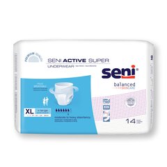 MON1163845PK - TZMO - Seni Active Super Unisex Adult Absorbent Underwear, Pull On with Tear Away Seams, x-Large, Disposable, Moderate Absorbency, 14 EA/PK
