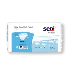 MON1163847PK - TZMO - Seni Classic Plus Unisex Adult Incontinence Brief, Medium, Disposable, Moderate Absorbency, 25 EA/PK