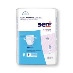 TZMO Seni&reg; Active Super Plus - Adult Absorbent Underwear, Unisex, Pull On with Tear Away Seams, Small, Disposable, Moderate Absorbency, 22/PK 4PK/CS