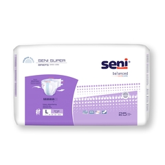 TZMO Seni Super Unisex Adult Incontinence Brief, Large, Disposable, Heavy Absorbency, 75 EA/CS