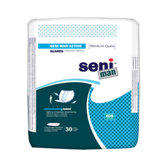 MON1163867CS - TZMO - Seni® Man Active Incontinence Liner - Moderate Absorbency, One Size Fits Most Adult Male, Disposable, 11.2 Length, 12PK/CS