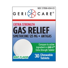 Geri-Care Gas Relief Geri-Care 125 mg Strength Tablet 30 per Bottle, 1/BT