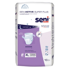 MON1169933CS - TZMO - Seni Active Super Plus Unisex Adult Absorbent Underwear, Pull On with Tear Away Seams, x-Large, Disposable, Heavy Absorbency, 64 EA/CS