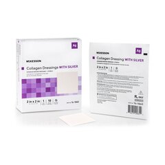 McKesson Silver Collagen Dressing 2 X 2 Inch Square Sterile, 1/EA