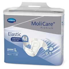 Hartmann Unisex Adult Incontinence Brief MoliCare Premium Elastic 6D Large Disposable Moderate Absorbency