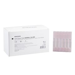 McKesson Respiratory Therapy Solution Sodium Chloride, Preservative Free 0.9% Solution Unit Dose Vial 3 mL, 1000/CS