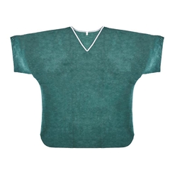 GF Health Scrub Shirt Simply Soft Small Dark Green / Navy Without Pockets Short Sleeve Unisex, 30/CS