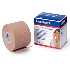 BSN Medical Orthopedic Corrective Tape Leukotape&reg; K Wave Pattern Adhesive Cotton / Polyacrylate 2 Inch X 5-1/2 Yard Beige NonSterile, 5/BX