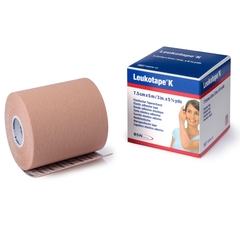 BSN Medical Orthopedic Corrective Tape Leukotape&reg; K Wave Pattern Adhesive Cotton / Polyacrylate 3 Inch X 5-1/2 Yard Beige NonSterile, 5/BX