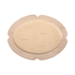 Molnlycke Healthcare Foam Dressing Mepilex Border Flex 5.1 X 6.3 Inch With Border Film Backing Silicone Adhesive Oval Sterile
