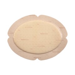 Molnlycke Healthcare Foam Dressing Mepilex Border Flex 3-1/10 X 4 Inch With Border Film Backing Silicone Adhesive Oval Sterile