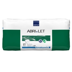 MON1177811CS - Abena - Incontinence Liner Abri-Let Anatomic 8 X 17 Inch Moderate Absorbency One Size Fits Most Adult Unisex Disposable, 240/CS