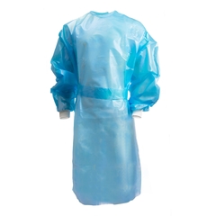 McKesson Chemotherapy Procedure Gown Large Blue NonSterile AAMI Level 2 / ASTM D6978 Disposable, 10/BG