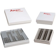 Cole-Parmer Cryo Storage Box Argos Technologies PolarSafe&reg; 1 X 5-1/4 X 5-1/4 Inch White Cardboard 196 Tube Capacity, 1/EA