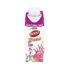 Nestle Healthcare Nutrition Oral Supplement Boost Breeze&reg; Wild Berry Flavor Ready to Use 8 oz. Carton, 1/EA