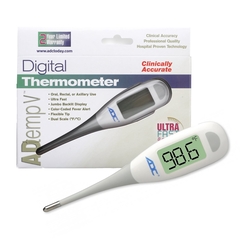 American Diagnostic Digital Stick Thermometer Adtemp Oral / Rectal / Axillary Probe Handheld, 12/PK