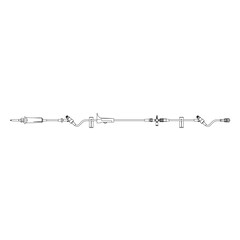 B. Braun Primary IV Administration Set SafeDay™ Gravity 2 Ports 15 Drops / mL Drip Rate Without Filter 125 Inch Tubing Solution Without Flow Regulator, 50/CS