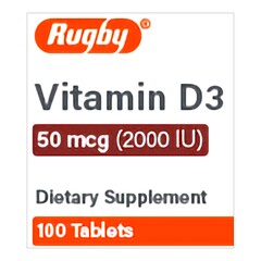 Major Pharmaceuticals Vitamin Supplement Vitamin D3 50 mcg Strength Tablet 100 per Bottle, 1/BT