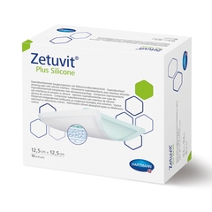 Hartmann Super Absorbent Dressing Zetuvit Plus Silicone Non-Bordered Silicone / Cellulose / Super Absorbent Polymer 4 X 8 Inch Sterile