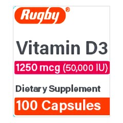 Major Pharmaceuticals Vitamin Supplement Vitamin D3 1250 mcg Strength Capsule 100 per Bottle, 1/BT