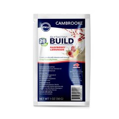 Cambrooke Foods Oral Supplement Glytactin BUILD 20/20 Raspberry Lemonade Flavor Powder 1.1 oz. Individual Packet, 1/EA
