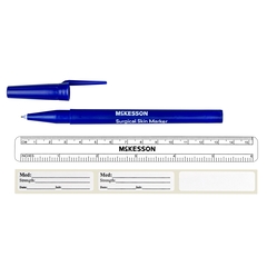 McKesson Surgical Skin Marker with Label Gentian Violet Fine Tip Ruler Sterile, 50/BX