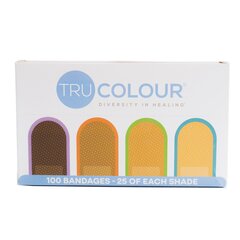 MON1182933BX - Tru-Colour - Adhesive Strip 1 X 3 Fabric Rectangle Beige / Olive / Brown / Dark Brown Sterile, 100EA/BX
